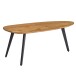 Couchtisch >WL6.157< in Akazie, Massivholz / Metall - 45x60cm (HxT)