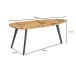 Couchtisch >WL6.157< in Akazie, Massivholz / Metall - 45x60cm (HxT)