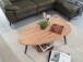 Couchtisch >WL6.157< in Akazie, Massivholz / Metall - 45x60cm (HxT)