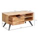 Couchtisch >WL6.154< in Akazie, Massivholz / Metall - 95x45x45cm (BxHxT)