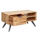 Couchtisch >WL6.154< in Akazie, Massivholz / Metall - 95x45x45cm (BxHxT)