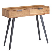 Konsolentisch >WL6.155< in Akazie, Massivholz / Metall - 90x78x36cm (BxHxT)