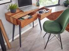 Konsolentisch >WL6.155< in Akazie, Massivholz / Metall - 90x78x36cm (BxHxT)