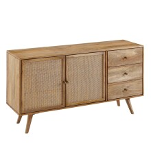 Sideboard >WL6.159< in Mango, Massivholz - 140x75x40cm (BxHxT)
