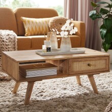 Couchtisch >WL6.160< in Mango, Massivholz -...
