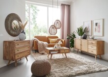 Couchtisch >WL6.160< in Mango, Massivholz - 90x40x45cm (BxHxT)