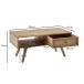 Couchtisch >WL6.160< in Mango, Massivholz - 90x40x45cm (BxHxT)