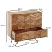 Kommode >WL6.161< in Akazie, Massivholz / Metall - 90x86x40cm (BxHxT)