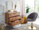 Kommode >WL6.161< in Akazie, Massivholz / Metall - 90x86x40cm (BxHxT)