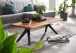 Couchtisch >WL6.163< in Akazie, Massivholz / Edelstahl - 37x64cm (HxT)