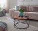 Couchtisch >WL6.171< in Sheesham, Massivholz / Edelstahl - 40x60cm (HxD)