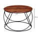 Couchtisch >WL6.171< in Sheesham, Massivholz / Edelstahl - 40x60cm (HxD)