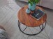 Couchtisch >WL6.171< in Sheesham, Massivholz / Edelstahl - 40x60cm (HxD)