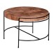 Couchtisch >WL6.174< in Akazie, Massivholz / Edelstahl - 40x62cm (HxD)