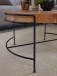 Couchtisch >WL6.174< in Akazie, Massivholz / Edelstahl - 40x62cm (HxD)