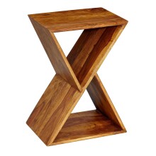 Beistelltisch >WL6.175< in Sheesham, Massivholz - 43x60x30cm (BxHxT)