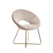 Esszimmersessel >WL6.191< in Beige, Samt-Stoff - 57x83x60cm (BxHxT)