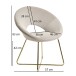 Esszimmersessel >WL6.191< in Beige, Samt-Stoff - 57x83x60cm (BxHxT)