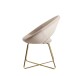 Esszimmersessel >WL6.191< in Beige, Samt-Stoff - 57x83x60cm (BxHxT)