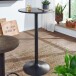 Stehtisch >WL6.192< in Schwarz, Holzwerkstoff - 100x60cm (HxD)