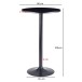 Stehtisch >WL6.192< in Schwarz, Holzwerkstoff - 100x60cm (HxD)