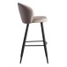 Barhocker >WL6.291< in Beige, Samt-Bezug / Metall - 56x103x53cm (BxHxT)