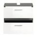 Waschbeckenunterschrank >Blake< in Rauchsilber/Weiß hochglanz - 60x57x34 (BxHxT)