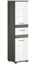 Hochschrank >Blake< in Rauchsilber/Weiß...