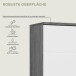 Hochschrank >Blake< in Rauchsilber/Weiß hochglanz - 35x137x31cm (BxHxT)