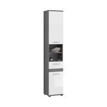 Hochschrank >Blake< in Rauchsilber/Weiß...