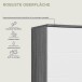 Hochschrank >Blake< in Rauchsilber/Weiß hochglanz - 35x191x31cm (BxHxT)