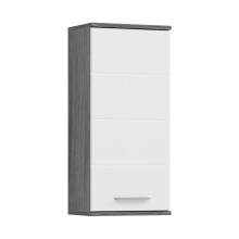 Hängeschrank >Blake< in Rauchsilber/Weiß...
