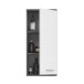 Hängeschrank >Blake< in Rauchsilber/Weiß hochglanz - 35x77x25cm (BxHxT)