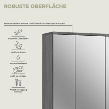 Badezimmerspiegelschrank >Blake< in Rauchsilber/Spiegelglas - 60x77x21cm (BxHxT)