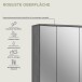 Badezimmerspiegelschrank >Blake< in Rauchsilber/Spiegelglas - 60x77x21cm (BxHxT)