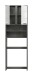 Waschmaschinenumbauschrank >Blake< Rauchsilber / Weiß - 63x191x25 (BxHxT)