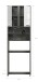 Waschmaschinenumbauschrank >Blake< Rauchsilber / Weiß - 63x191x25 (BxHxT)