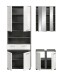 Badezimmer-Set >Blake< in Rauchsilber/Weiß hochglanz - 145x191x34cm (BxHxT)
