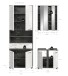 Badezimmer-Set >Blake< in Rauchsilber/Weiß hochglanz - 145x191x34cm (BxHxT)
