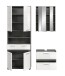 Badezimmer-Set >Blake< in Rauchsilber/Weiß hochglanz - 145x191x34cm (BxHxT)