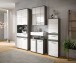 Badezimmer-Set >Blake< in Rauchsilber/Weiß hochglanz - 195x191x34cm (BxHxT)