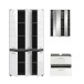 Badezimmer-Set >Blake< in Rauchsilber/Weiß hochglanz - 165x191x34cm (BxHxT)
