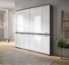 Badezimmer-Set >Blake< in Rauchsilber/Weiß hochglanz - 180x191x31cm (BxHxT)