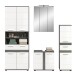 Badezimmer-Set >Blake< in Rauchsilber/Weiß hochglanz - 195x191x34cm (BxHxT)