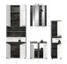 Badezimmer-Set >Blake< in Rauchsilber/Weiß hochglanz - 195x191x34cm (BxHxT)