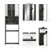 Badezimmer-Set >Blake< in Rauchsilber/Weiß hochglanz - 188x191x34cm (BxHxT)