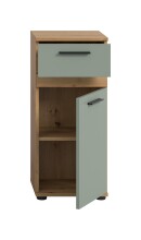 Hochschrank >Blake< in Artisan Eiche Nachbildung/Salbei - 35x79x31cm (BxHxT)