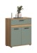 Midischrank >Blake< in Artisan Eiche Nachbildung/Salbei - 70x79x31cm (BxHxT)