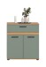 Midischrank >Blake< in Artisan Eiche Nachbildung/Salbei - 70x79x31cm (BxHxT)