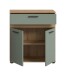 Midischrank >Blake< in Artisan Eiche Nachbildung/Salbei - 70x79x31cm (BxHxT)